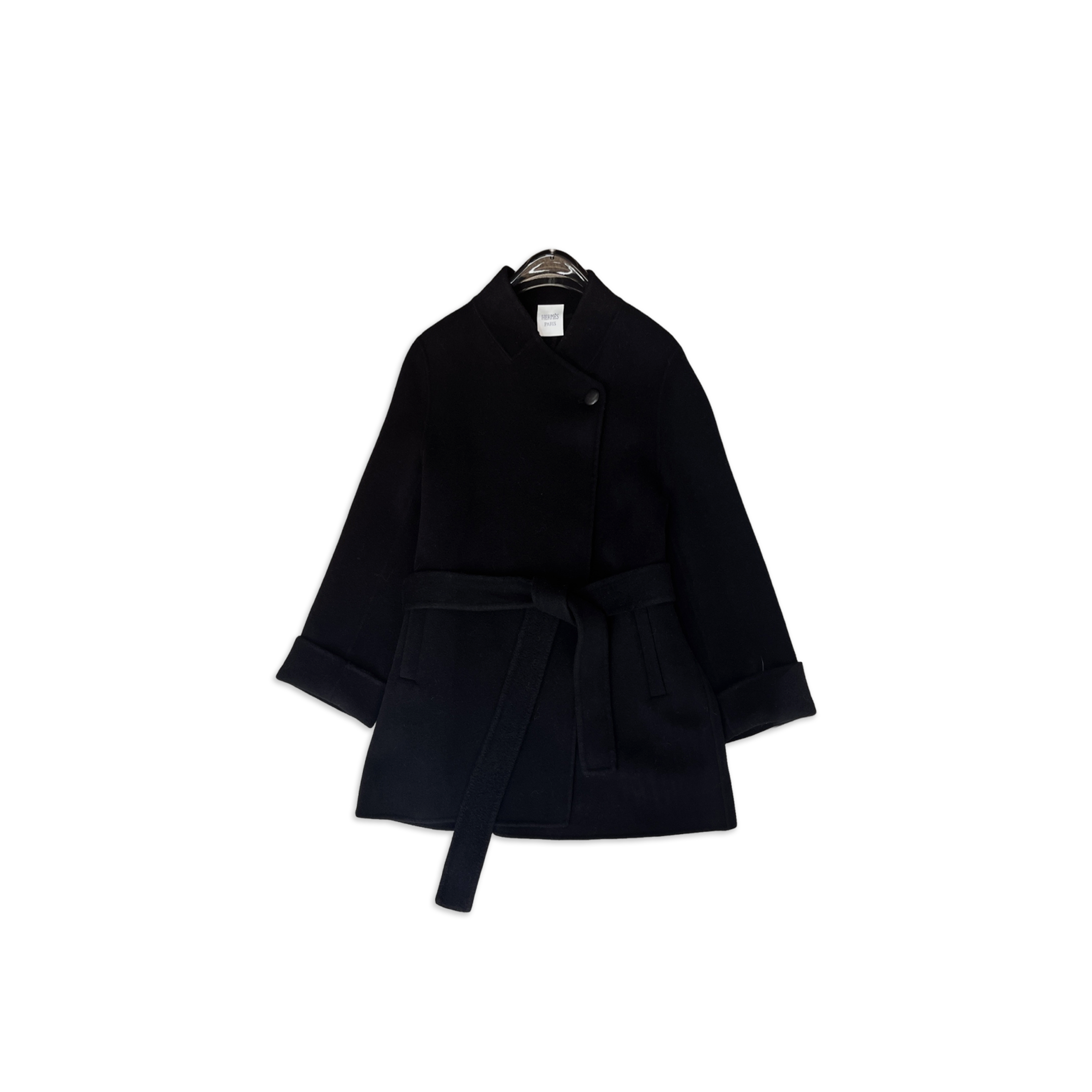HERMES STAND-UP COLLAR CASHMERE COAT